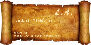 Laskai Aldán névjegykártya